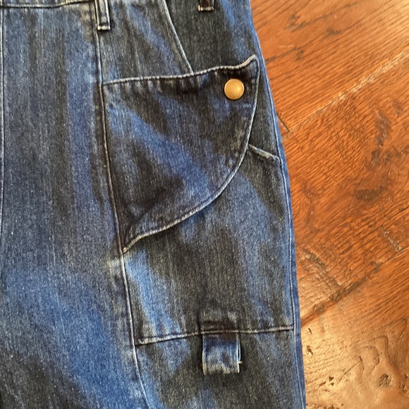 Girl’s Rainbow Connection Denim Jean Bib Overalls Size 12 USED - Picture 5 of 5